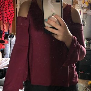 Hollister cold shoulder maroon